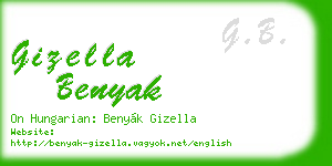 gizella benyak business card